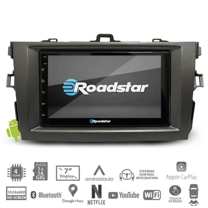 7 Inch Roadstar - Toyota Professional Android Entertainment & GPS System Roadstar