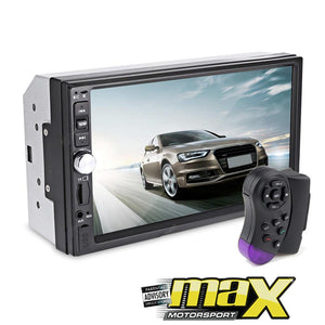 7 Inch Touch Screen Double Din Mp5 Multimedia Player With Steering Wheel Control Remote maxmotorsports