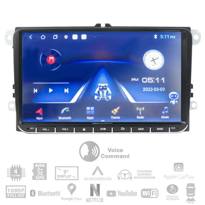 9 Inch Roadstar - VW Android Entertainment & GPS System With Voice Command Roadstar