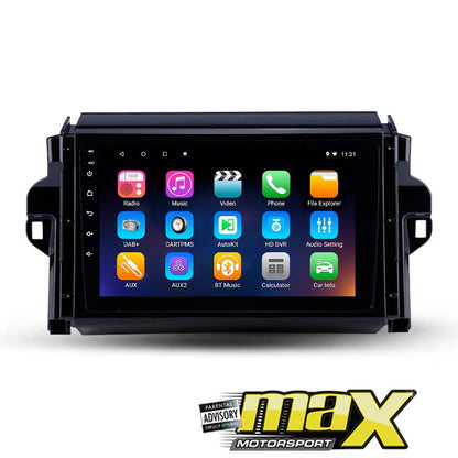 9 Inch Toyota Fortuner (15-18) Android Entertainment & GPS System maxmotorsports