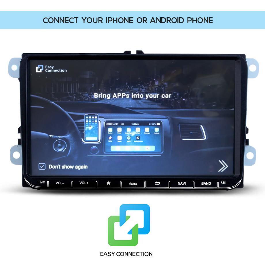 9 Inch VW Android Entertainment & GPS System With Apple Max Motorsport