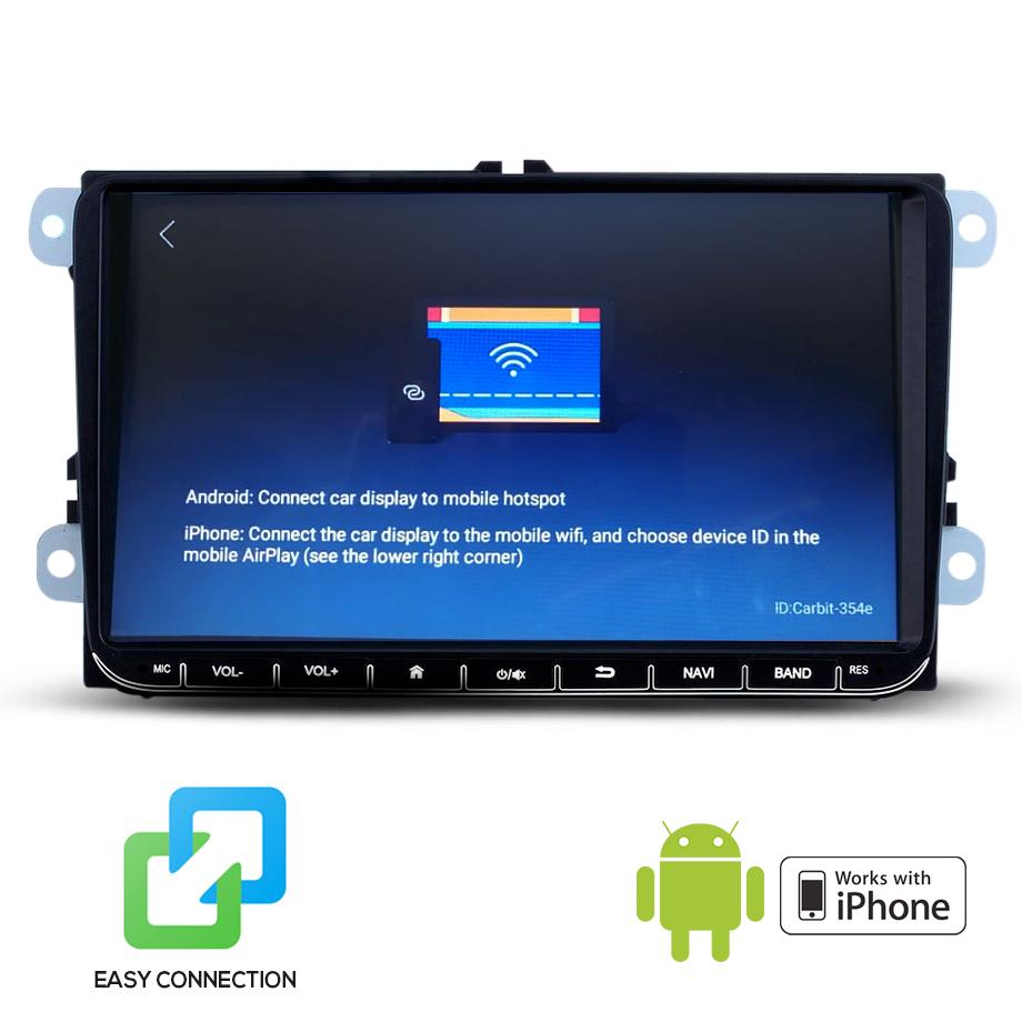 9 Inch VW Android Entertainment & GPS System With Apple Max Motorsport