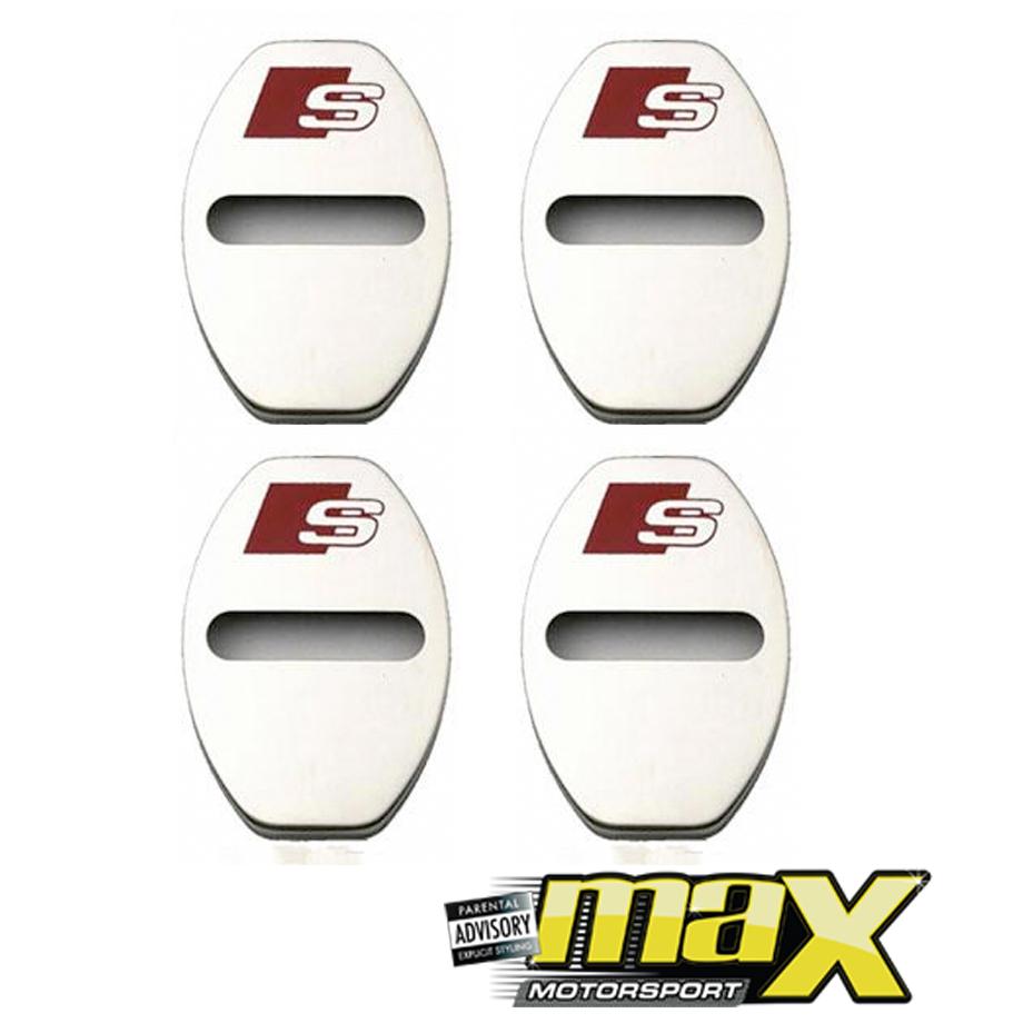 Aluminium Door Lock Covers - S-Line (Silver) Max Motorsport