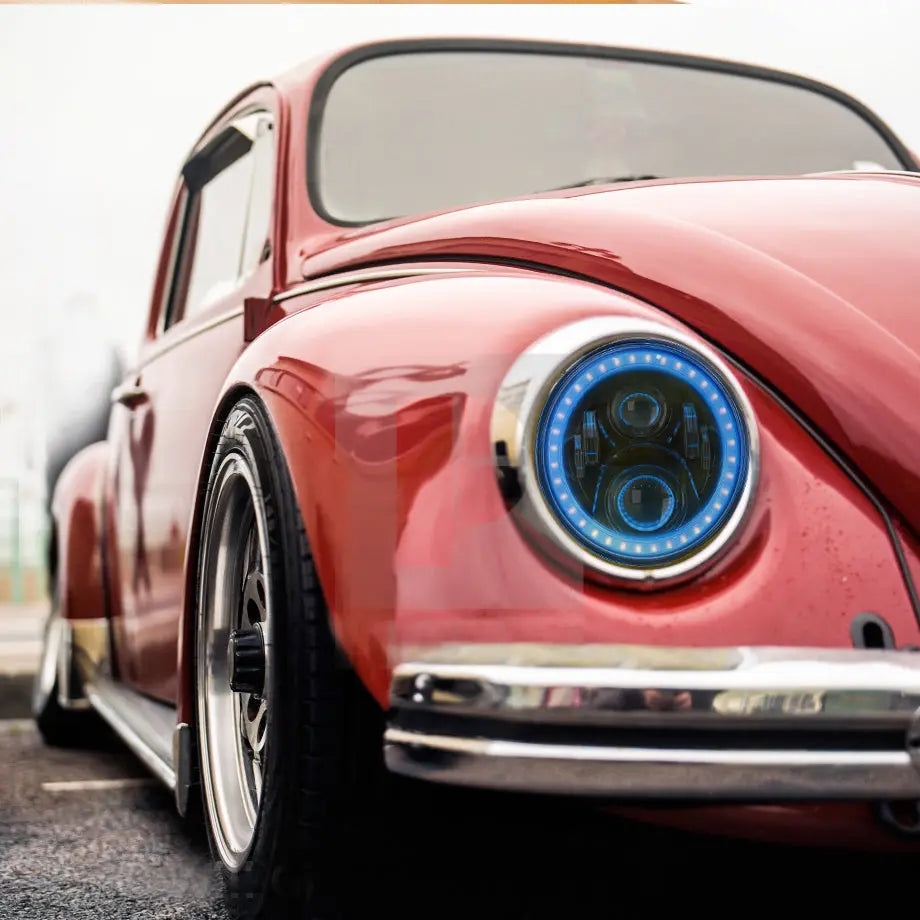 App Control - Universal 7 Inch Jeep Style RGB Angel Eye Projector Headlight Max Motorsport