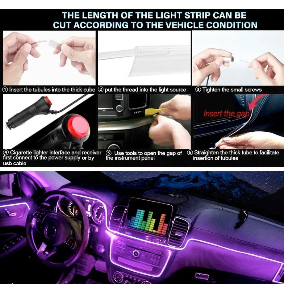 App Control - Universal Car Interior Ambiant Lighting Kit Max Motorsport