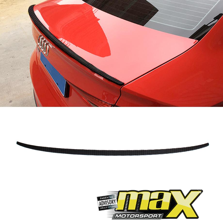 Audi A3 Carbon Fibre Slim Boot Spoiler (2014-On) maxmotorsports