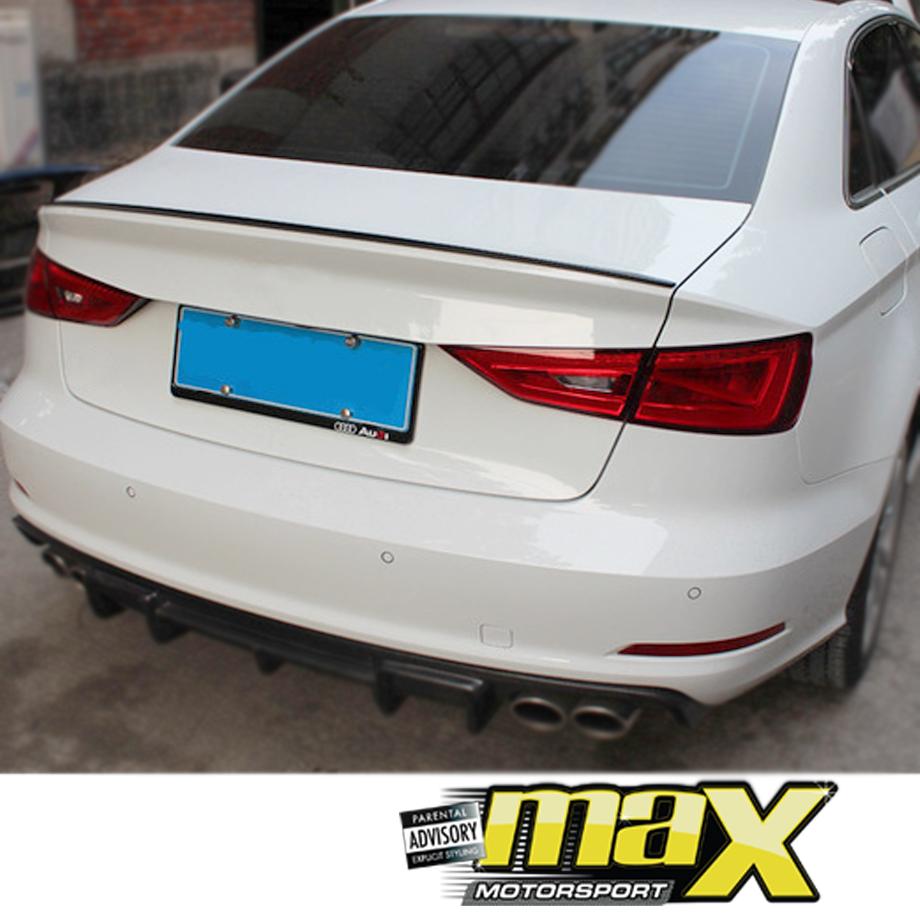 Audi A3 Carbon Fibre Slim Boot Spoiler (2014-On) maxmotorsports