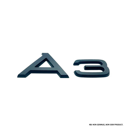 Audi A3 Lettering Badge - Gloss Black Max Motorsport