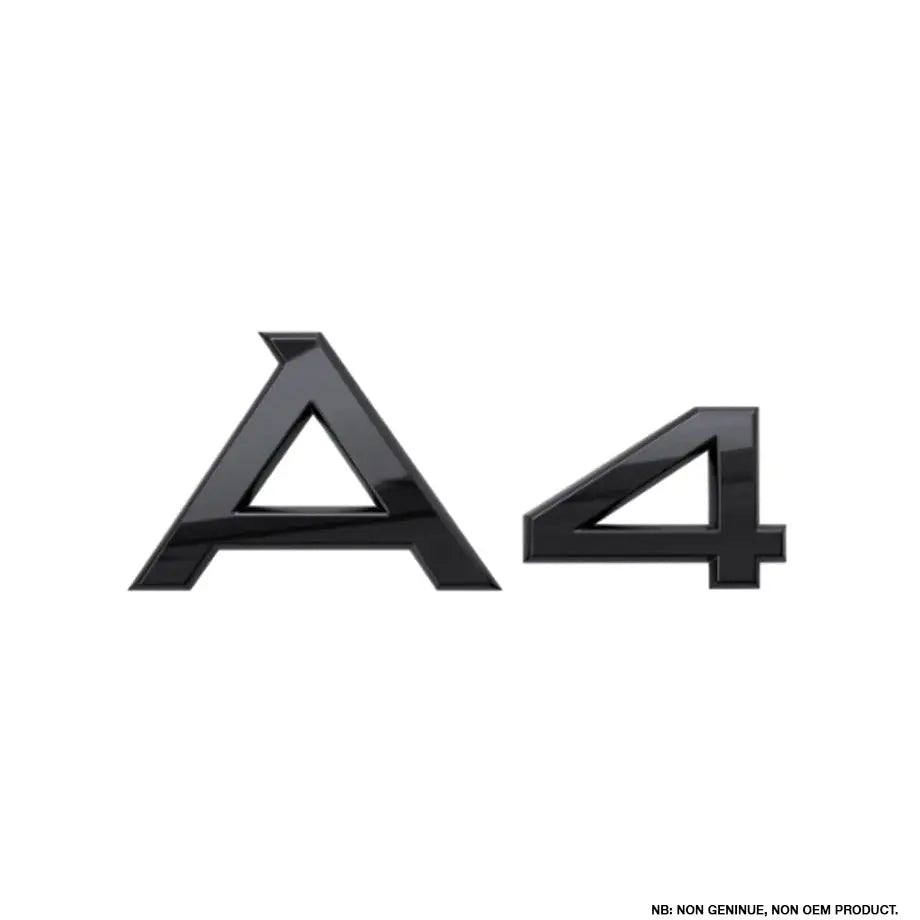 Audi A4 Lettering Badge - Gloss Black – Max Motorsport