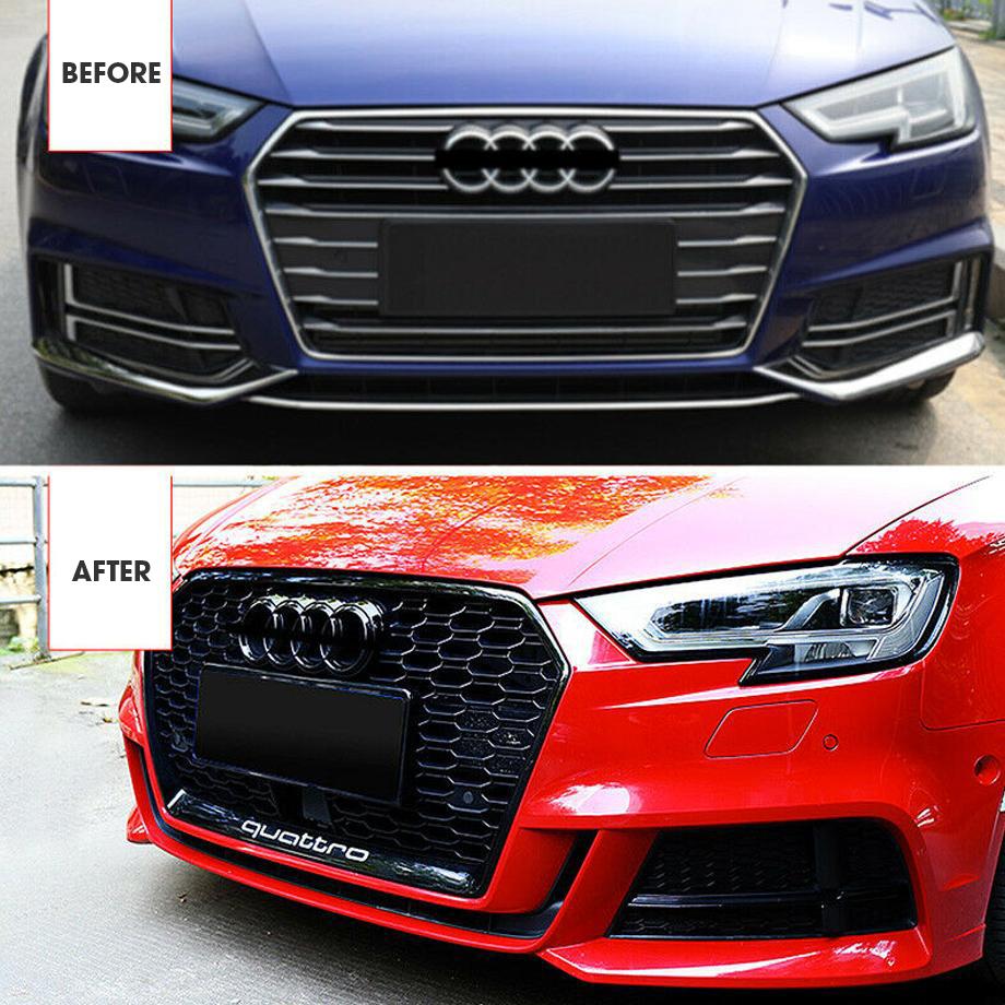 Audi A3 RS3 Style Gloss Black Grille (18-On) maxmotorsports