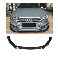 Load image into Gallery viewer, Audi A3/S3 (2017-On) Gloss Black 3-Piece Front Lip Spoiler maxmotorsports
