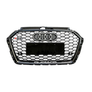 Audi A3 (17-19) RS3 Style Gloss Black Upgrade Grille Max Motorsport