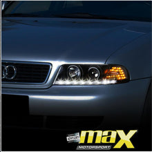 Load image into Gallery viewer, Audi A4 B5 (99-01) Black LED Projector Headlights maxmotorsports
