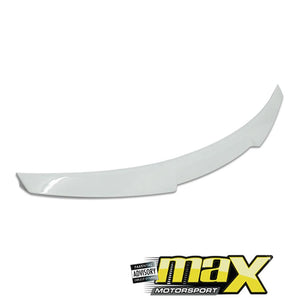 Audi A4 B8 M4 Style Gloss White Boot Spoiler (2008-2017) maxmotorsports