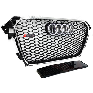 Audi A4 B8 RS4 Style Gloss Black Grille (12-15) maxmotorsports