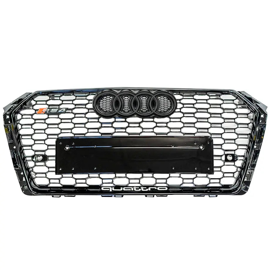 thumbnail image 2 of Gloss Black RS4 Style Front Bumper Grille For 2017-2019 Audi A4 S4 S-line - KARPAL 1KPVW1211062 2 of 3