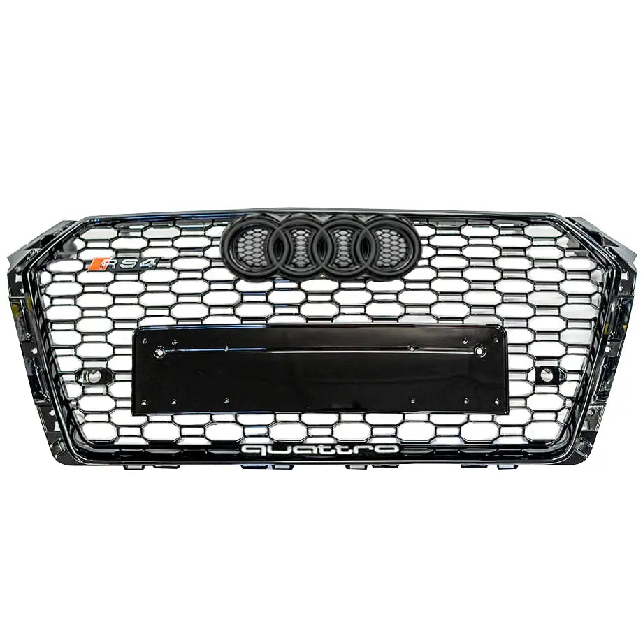 Audi A4 B9 (17-19) RS4 Style Gloss Black Upgrade Grille Max Motorsport