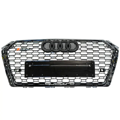 Audi A4 B9 (17-19) RS4 Style Gloss Black Upgrade Grille Max Motorsport
