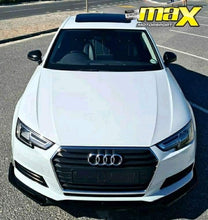 Load image into Gallery viewer, Audi A4/S4 B9 (2017-On) Gloss Black 3-Piece Front Lip Spoiler maxmotorsports
