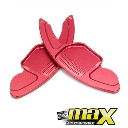 Audi Aluminium Red Paddle Shift Extensions -Type C maxmotorsports