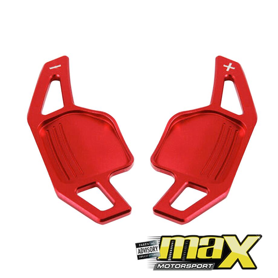 Audi Aluminium Red Paddle Shift Extensions maxmotorsports