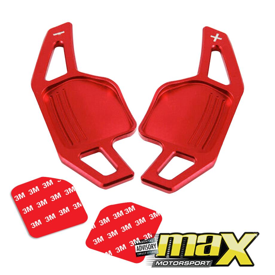 Audi Aluminium Red Paddle Shift Extensions maxmotorsports