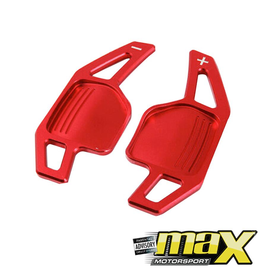 Audi Aluminium Red Paddle Shift Extensions maxmotorsports