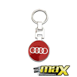 Audi Branded Chrome Key Ring maxmotorsports