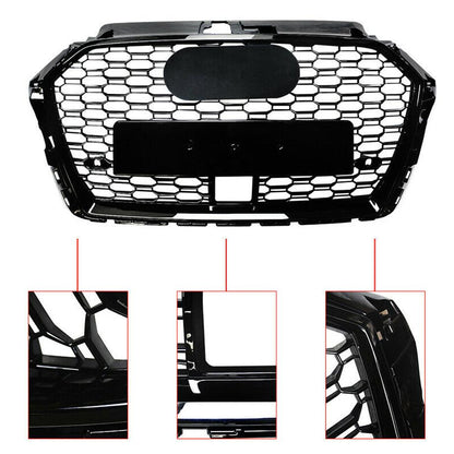 Audi RS3 Style Gloss Black Grille (18-On) maxmotorsports