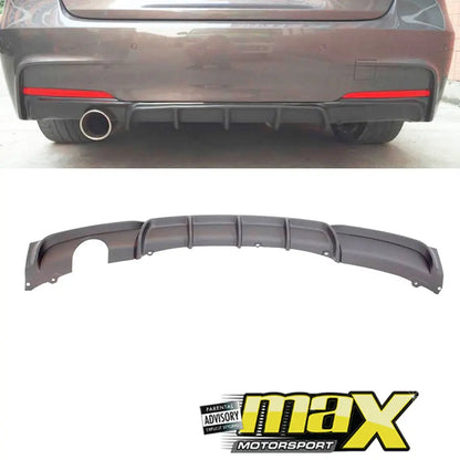 BM 3-Series (12-On) F30 Single Pipe Plastic Rear Diffuser maxmotorsports