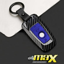 Load image into Gallery viewer, BM Carbon Fibre Key Case Cover With Key Ring maxmotorsports

