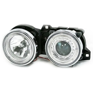 BM E30 3-Series Crystal Angel Eye Projector Headlights maxmotorsports
