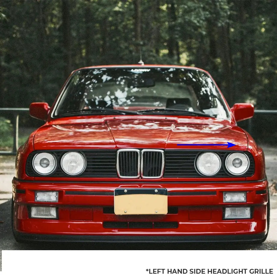 BM E30 3-Series OEM Style Headlight Grille - Left Hand Side Max Motorsport