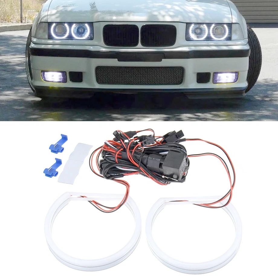BM E36 Projector Cotton Angel Eye Rings With Wiring Loom Max Motorsport