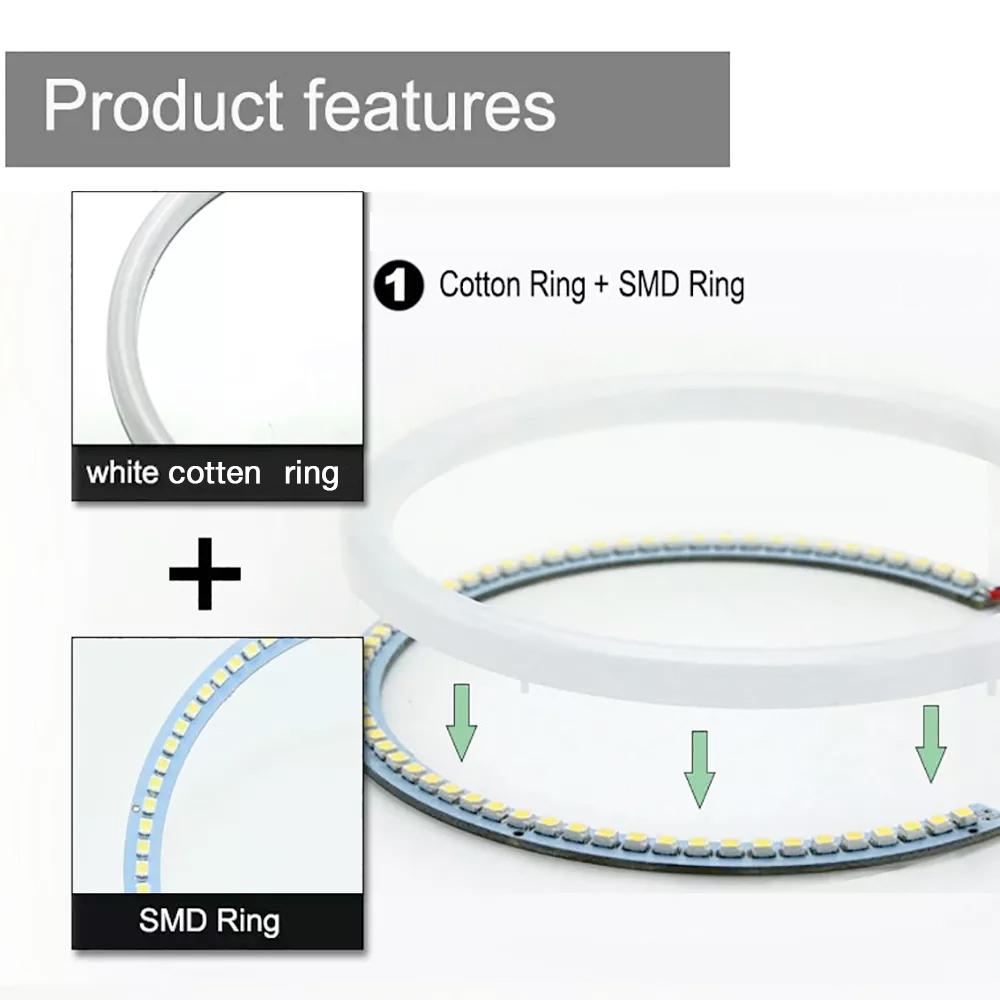 BM E36 Projector Cotton Angel Eye Rings With Wiring Loom Max Motorsport