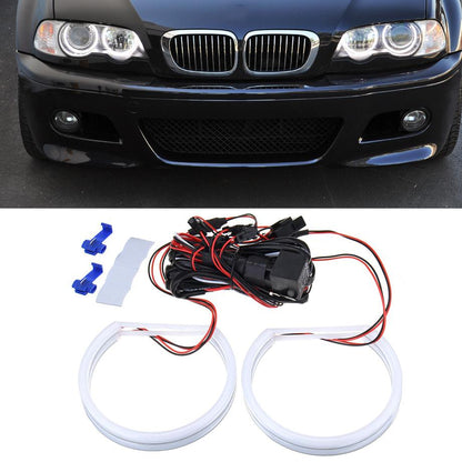 BM E46 Projector Cotton Angel Eye Rings With Wiring Loom Max Motorsport