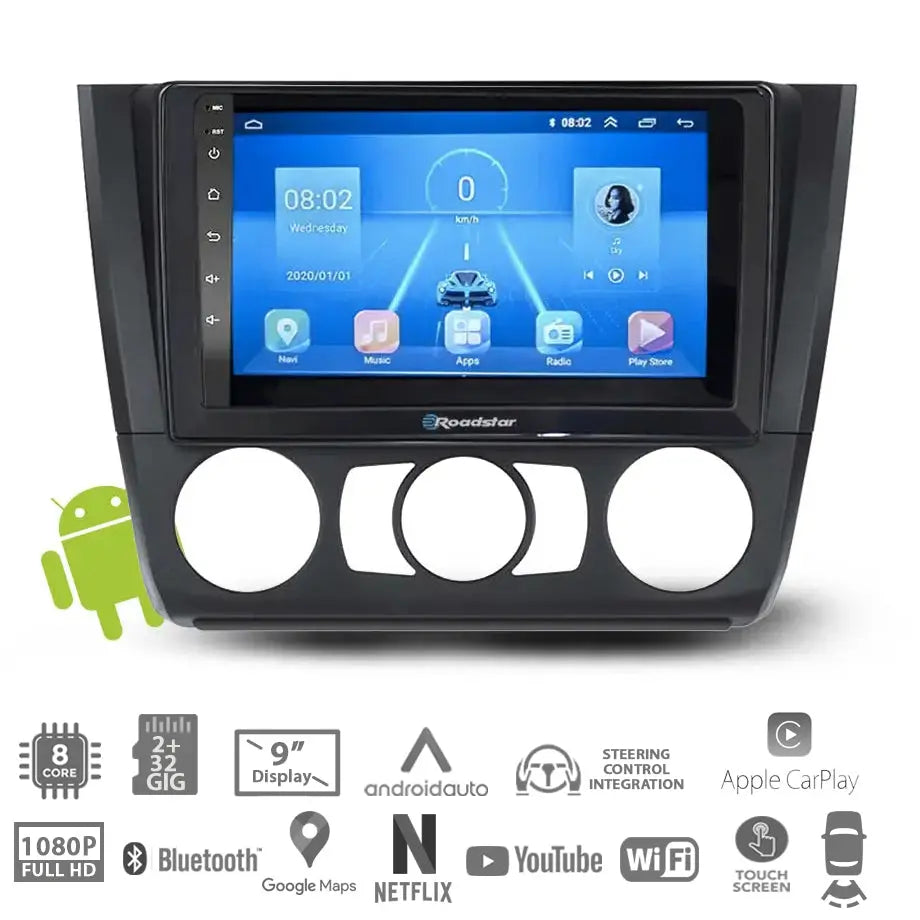 BM E81/E82/E87/E88 - 9 Inch Roadstar Android Entertainment & GPS System Roadstar