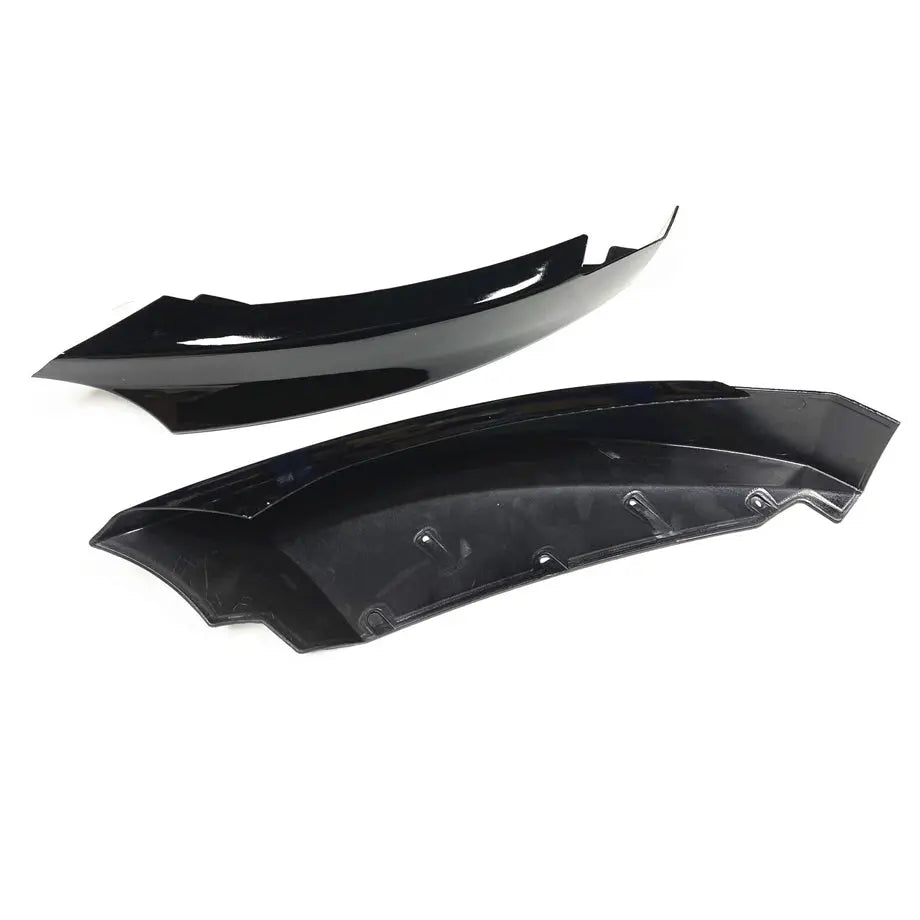 BM E82-1 Series M Sport Gloss Black Front Bumper Splitters (07-14) Max Motorsport