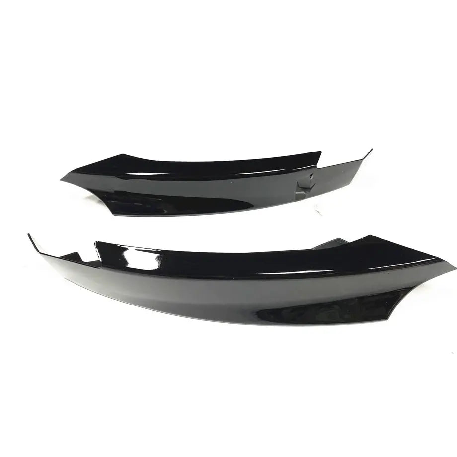 BM E82-1 Series M Sport Gloss Black Front Bumper Splitters (07-14) Max Motorsport