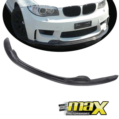 BM E82 1M Carbon Fibre Front Spoiler maxmotorsports