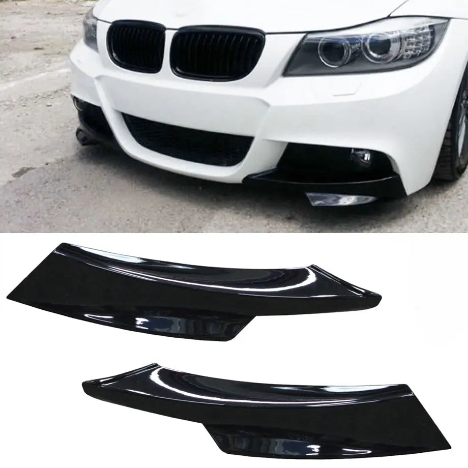BM E90-3 Series Gloss Black Bumper Splitters (09-12) Max Motorsport