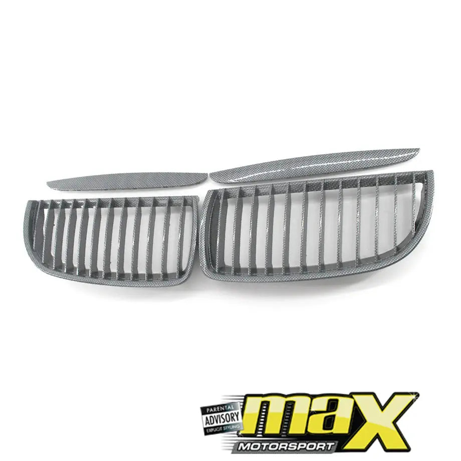 BM E90 (05-09) Carbon Look Single Slat Kidney Grille Max Motorsport