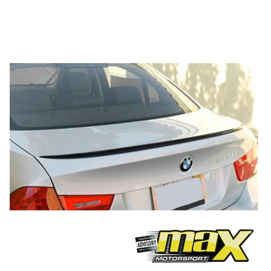 BM E90 (3-Series) Gloss Black Plastic Slimline Boot Spoiler maxmotorsports