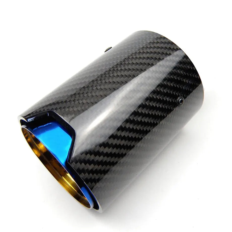 BM F-Series Performance Style Carbon Fibre Exhaust Tail Pipes (63mm) Max Motorsport