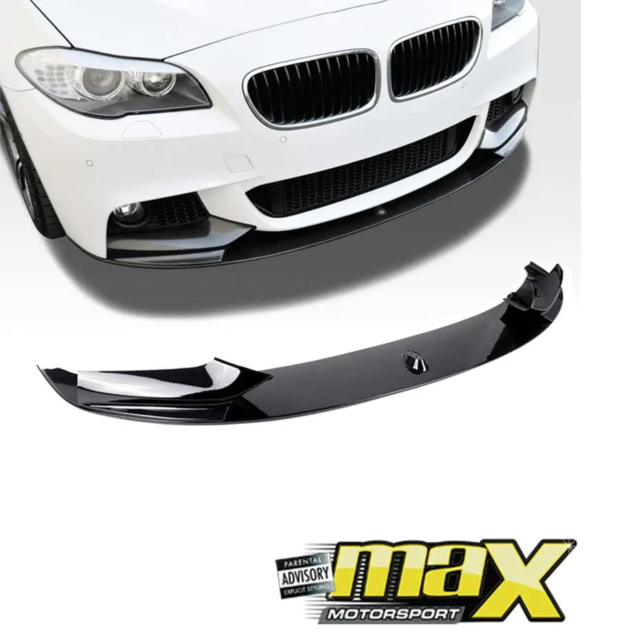 BM F10 5-Seires Gloss Black 3-Piece Front Spoiler (09-17) Max Motorsport