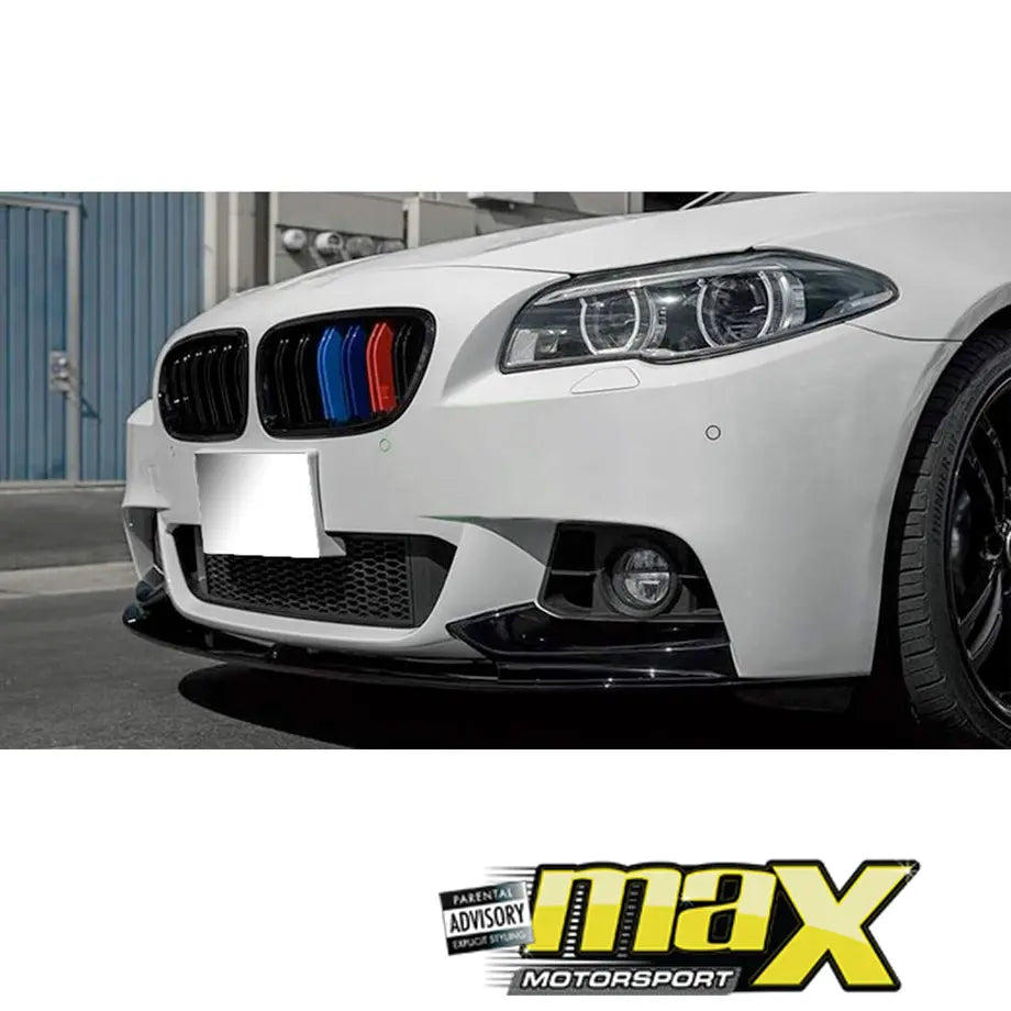 BM F10 5-Seires Gloss Black 3-Piece Front Spoiler (09-17) Max Motorsport