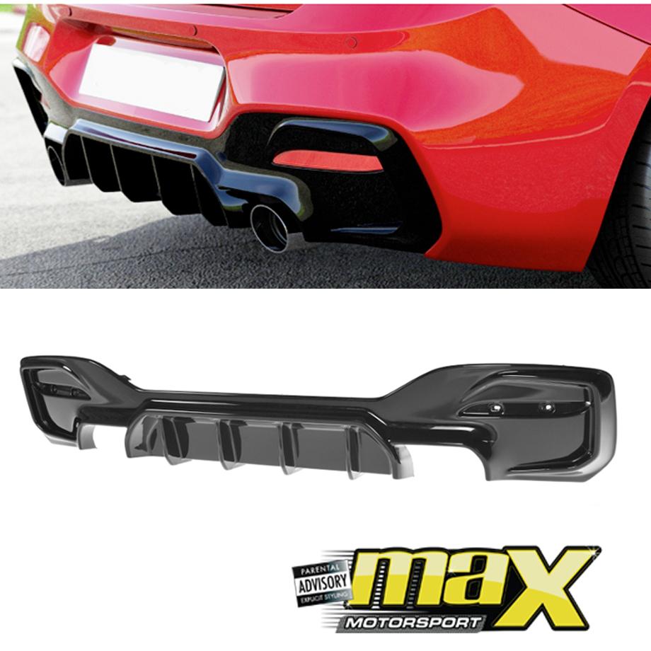 BM F20 1-Series Maxton Style Gloss Black Rear Diffuser maxmotorsports