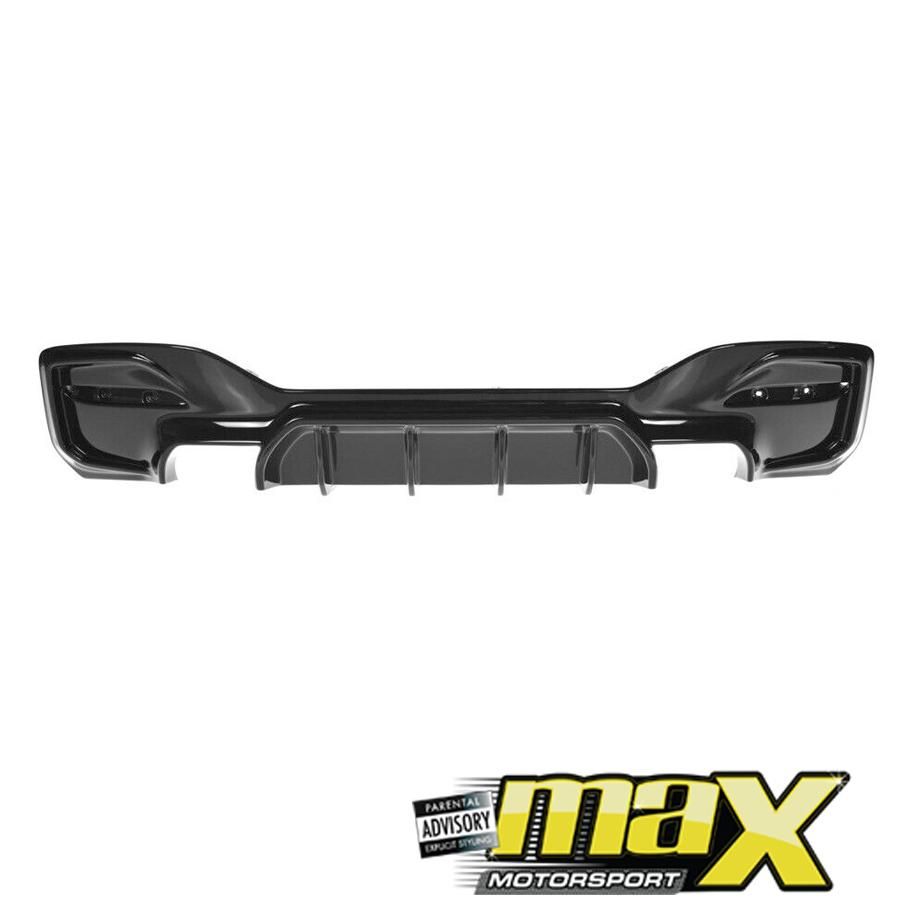 BM F20 1-Series Maxton Style Gloss Black Rear Diffuser maxmotorsports