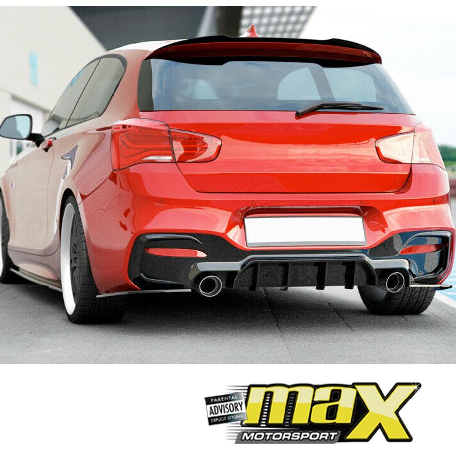 BM F20 1-Series Maxton Style Gloss Black Rear Diffuser maxmotorsports