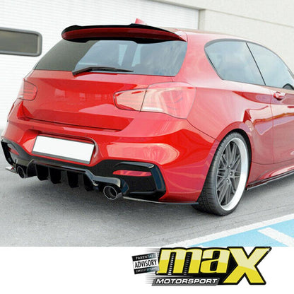 BM F20 1-Series Maxton Style Gloss Black Rear Diffuser maxmotorsports